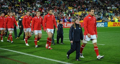 11.09.11 - South Africa v Wales - Rugby World Cup 2011 - Sam Warburton of Wales leads out his side. 