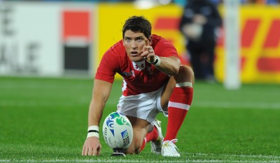 11.09.11 - South Africa v Wales - Rugby World Cup 2011 - James Hook of Wales. 