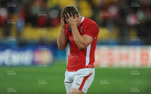 11.09.11 - South Africa v Wales - Rugby World Cup 2011 - Rhys Priestland of Wales looks dejected. 