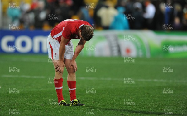 11.09.11 - South Africa v Wales - Rugby World Cup 2011 - Rhys Priestland of Wales looks dejected. 