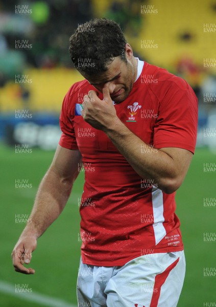 11.09.11 - South Africa v Wales - Rugby World Cup 2011 - Jamie Roberts of Wales looks dejected. 