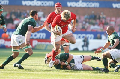 14.06.08 South Africa v Wales (Second Test)... Wales' Richard Hibbard goes over South Africa's John Smit.  