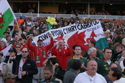 14.06.08 South Africa v Wales (Second Test)... Wales fans in good spirits at the ground. 