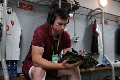 180726 - South Africa v Wales - Nations Championship - Adam Beard of Wales in the dressing room