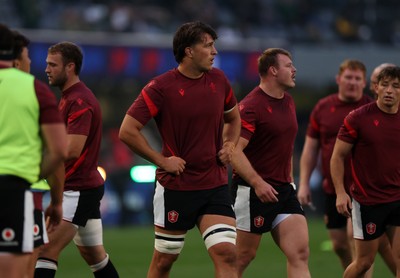 180726 - South Africa v Wales - Nations Championship - Teddy Williams of Wales during the warm up,