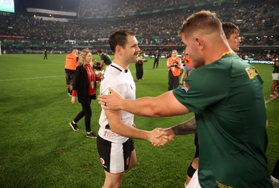 180726 - South Africa v Wales - Nations Championship - Tomos Williams of Wales and Malcolm Marx of South Africa 