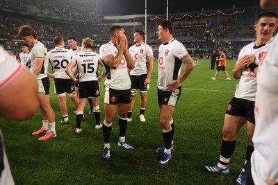 180726 - South Africa v Wales - Nations Championship - Dejected Ben Thomas and Louis Rees-Zammit of Wales 