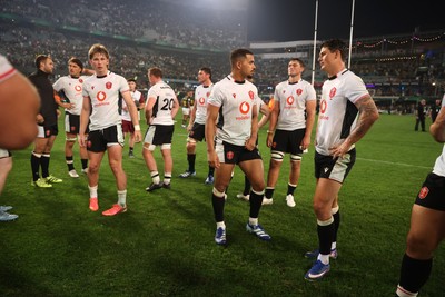 180726 - South Africa v Wales - Nations Championship - Dejected Ben Thomas and Louis Rees-Zammit of Wales 