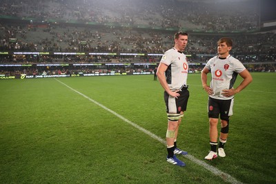 180726 - South Africa v Wales - Nations Championship - Adam Beard and Alex Mann of Wales at full time