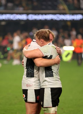 180726 - South Africa v Wales - Nations Championship - Dewi Lake and Jac Morgan of Wales at full time