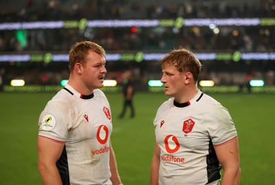180726 - South Africa v Wales - Nations Championship - Dewi Lake and Jac Morgan of Wales at full time