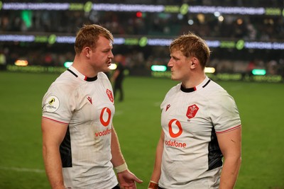 180726 - South Africa v Wales - Nations Championship - Dewi Lake and Jac Morgan of Wales at full time