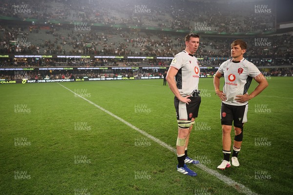180726 - South Africa v Wales - Nations Championship - Adam Beard and Alex Mann of Wales at full time