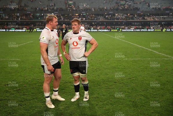 180726 - South Africa v Wales - Nations Championship - Dewi Lake and Jac Morgan of Wales at full time