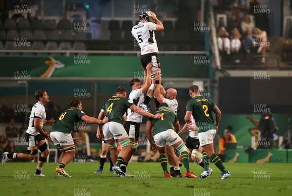 180726 - South Africa v Wales - Nations Championship - Adam Beard of Wales wins the line out