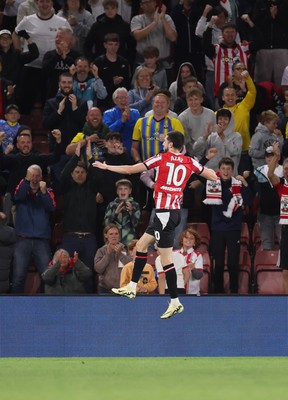 080926 - Southampton v Swansea City, EFL Sky Bet Championship - Finn Azaz of Southampton celebrates after scoring the opening goal