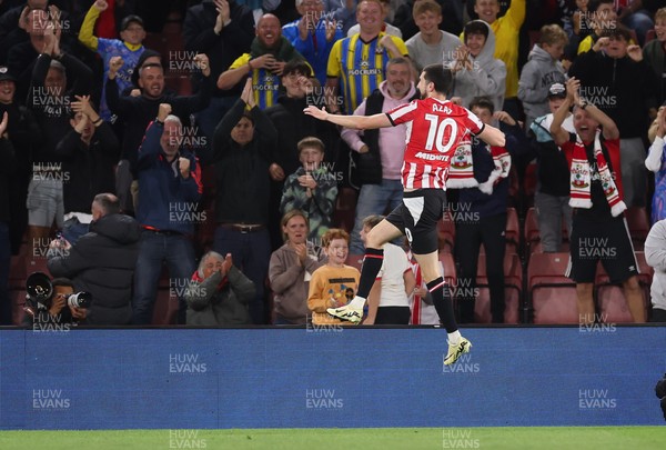 080926 - Southampton v Swansea City, EFL Sky Bet Championship - Finn Azaz of Southampton celebrates after scoring the opening goal