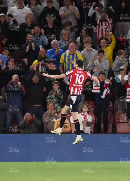 080926 - Southampton v Swansea City, EFL Sky Bet Championship - Finn Azaz of Southampton celebrates after scoring the opening goal