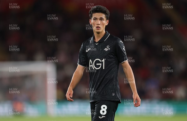 080926 - Southampton v Swansea City, EFL Sky Bet Championship - Elijah Just of Swansea City