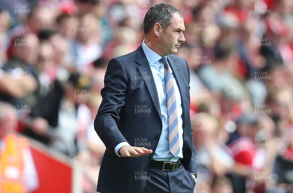 120817 - Southampton v Swansea City, Premier League - Swansea City head coach Paul Clement