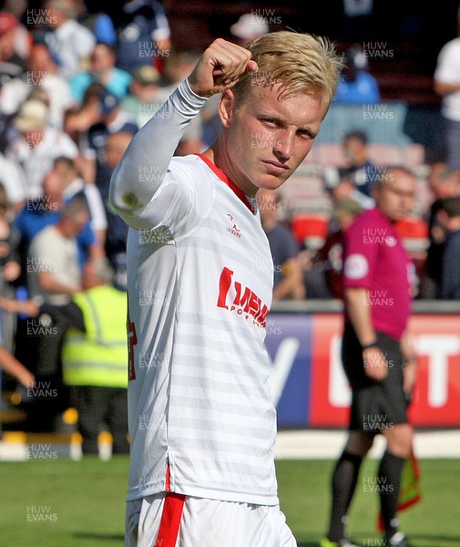 060816 - Southend United FC vs Gillingham FC -  EFL SkyBet League 1 -Gillingham captain Josh Wright celebrates a great away day victory