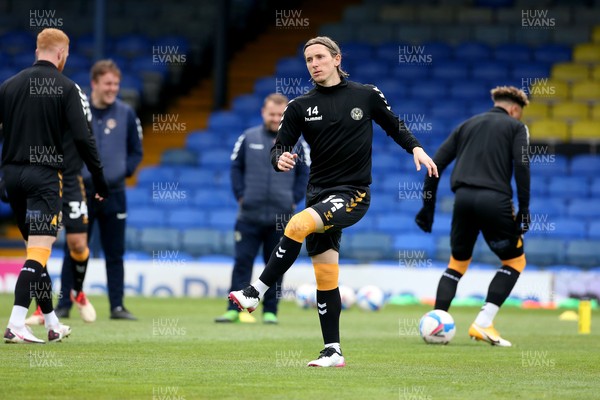 080521 - Southend United v Newport County - Sky Bet League 2 - Aaron Lewis of Newport County warms up