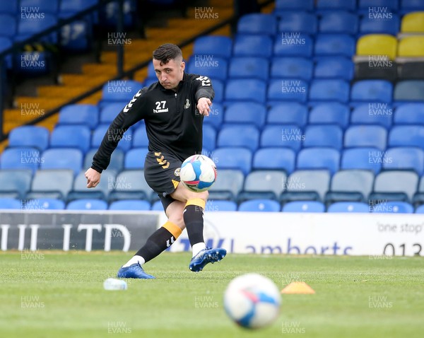 080521 - Southend United v Newport County - Sky Bet League 2 - Anthony Hartigan of Newport County warms up