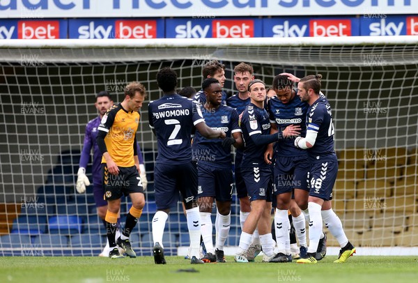 080521 - Southend United v Newport County - Sky Bet League 2 - Shaun Hobson of Southend United celebrates scoring a goal with team mates