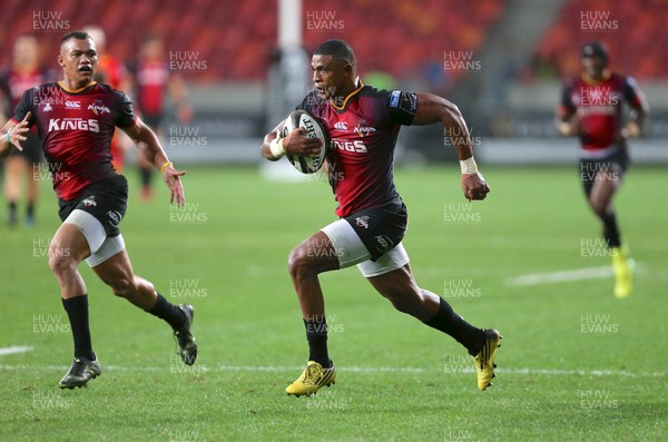 020318 - Southern Kings v Dragons - Guinness PRO14 -  Try scorer Anthonie Volmink of Southern Kings