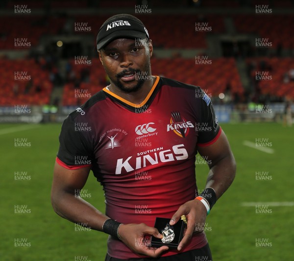 020318 - Southern Kings v Dragons - Guinness PRO14 -  Man of the Match Luzuko Vulindlu of Southern Kings 