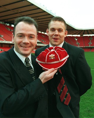 210295 - New Wales cap Spencer John with Captain Ieuan Evans