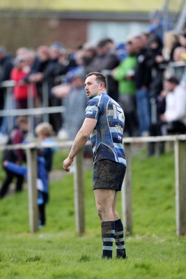 130424 - St Clears RFC v Lampeter Town RFC - Admiral National League 2 West - Dan Griffiths kicks for St Clears 