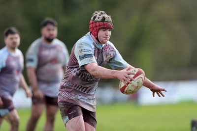 130424 - St Clears RFC v Lampeter Town RFC - Admiral National League 2 West - Osian Jones clears for Lampeter