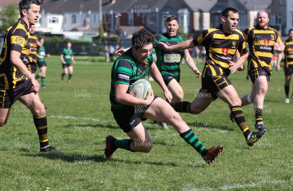 200419 - St Peter's v Cilfynydd, Division 2 East Central - Jake Donovan of St Peter's races through to score try