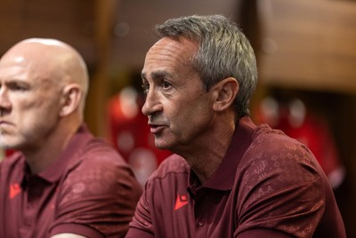 070825 - Picture shows Director of Rugby and Elite Performance Dave Reddin with new Wales Senior Mens Head Coach Steve Tandy at the Principality Stadium today