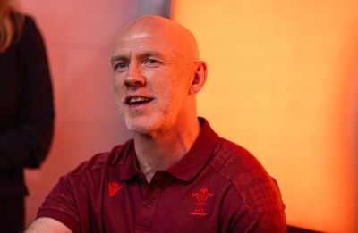 070825 - Picture shows new Wales Senior Mens Head Coach Steve Tandy speaking to the media at the Principality Stadium today