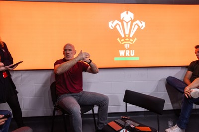 070825 - Picture shows new Wales Senior Mens Head Coach Steve Tandy speaking to the media at the Principality Stadium today