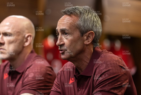 070825 - Picture shows Director of Rugby and Elite Performance Dave Reddin with new Wales Senior Mens Head Coach Steve Tandy at the Principality Stadium today