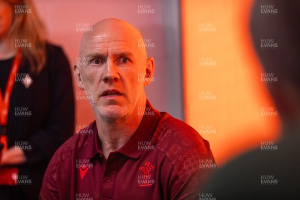 070825 - Picture shows new Wales Senior Mens Head Coach Steve Tandy speaking to the media at the Principality Stadium today