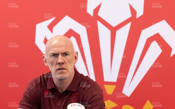 031225 - Rugby World Cup 2027 Pool Announcement  - Wales head coach Steve Tandy gives his reaction to the Rugby World Cup Pool draw during a media conference