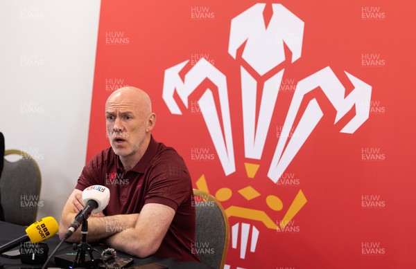 031225 - Rugby World Cup 2027 Pool Announcement  - Wales head coach Steve Tandy gives his reaction to the Rugby World Cup Pool draw during a media conference