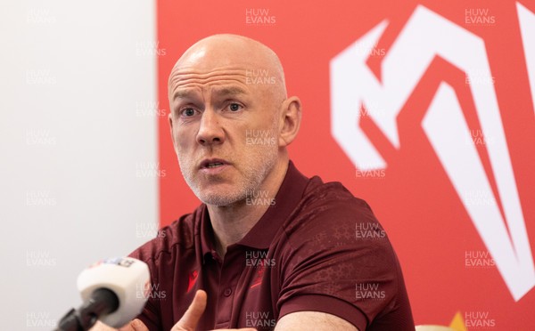 031225 - Rugby World Cup 2027 Pool Announcement  - Wales head coach Steve Tandy gives his reaction to the Rugby World Cup Pool draw during a media conference