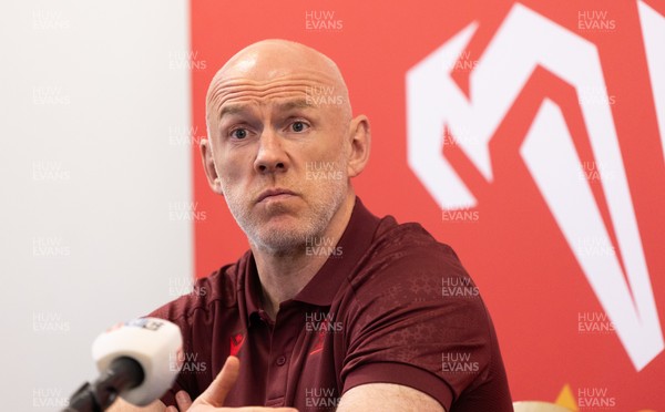 031225 - Rugby World Cup 2027 Pool Announcement  - Wales head coach Steve Tandy gives his reaction to the Rugby World Cup Pool draw during a media conference