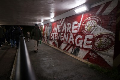 091225 - Stevenage FC v Cardiff City - SkyBet League One - General View outside the Lamex Stadium