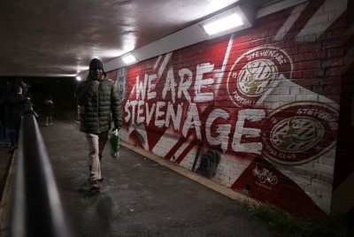 091225 - Stevenage FC v Cardiff City - SkyBet League One - General View outside the Lamex Stadium