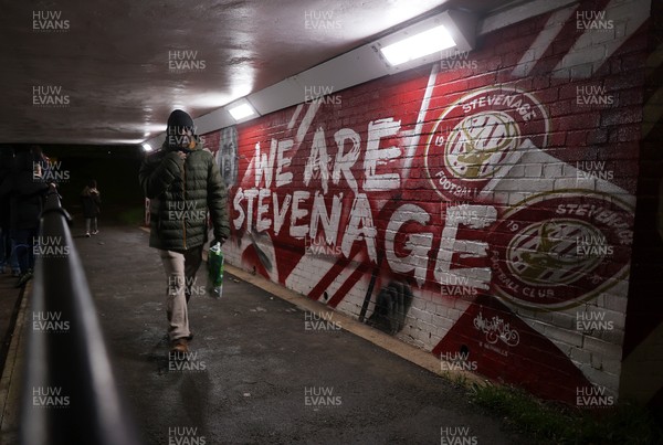 091225 - Stevenage FC v Cardiff City - SkyBet League One - General View outside the Lamex Stadium