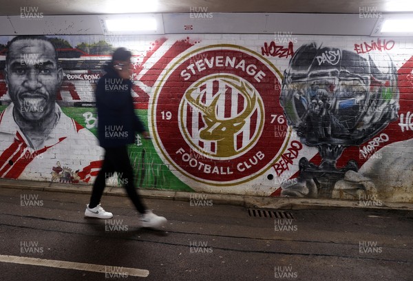 091225 - Stevenage FC v Cardiff City - SkyBet League One - General View outside the Lamex Stadium