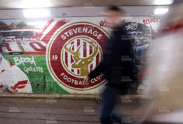 091225 - Stevenage FC v Cardiff City - SkyBet League One - General View outside the Lamex Stadium