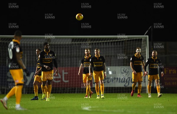 010119 - Stevenage v Newport County - SkyBet League 2 - Newport County players look dejected after conceding a goal