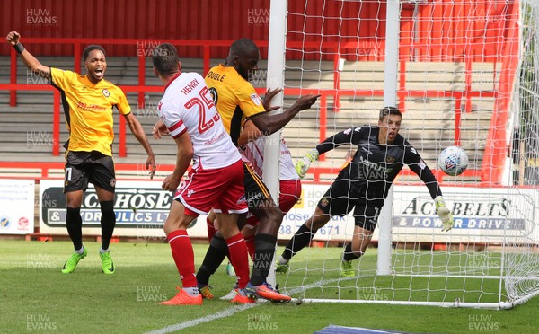 050817 - Stevenage v Newport County, Sky Bet League 2 - Frank Nouble of Newport County turns the ball into the net to score goal